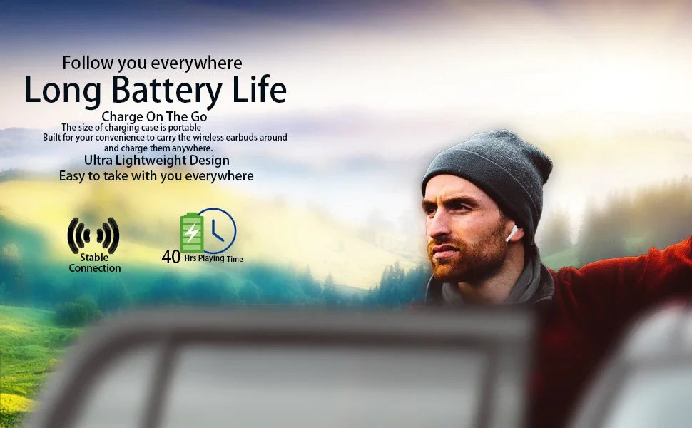 Original New TWS Wireless bluetooth noise cancelling headphone earphone headset earbuds bluetooth  for sports and game headset