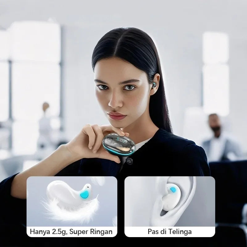 Wireless Headphones Bluetooth Earphones Bass Noise Reduction Hi-fi Music Wireless Earphones with Digital Power Display