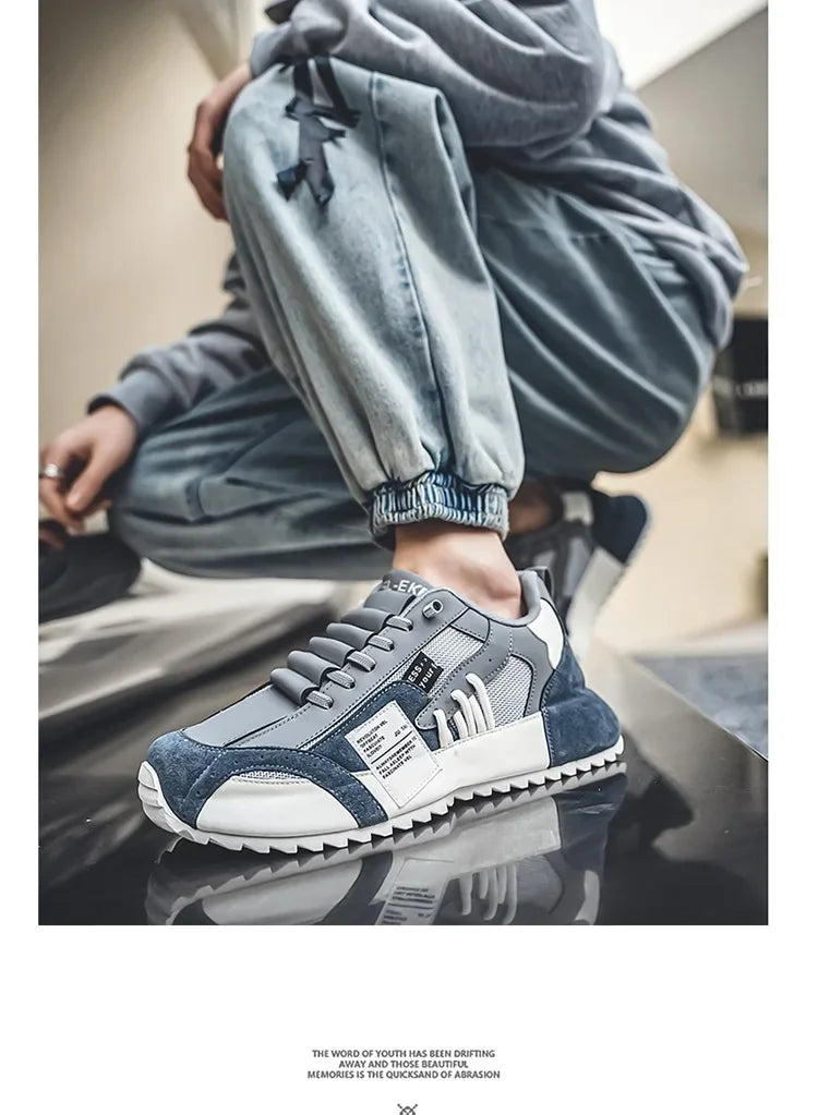 Shoes for Men Casual Sports Trend Designed Personality Elastic Band Vulcanized Shoes Men Sneakers Comfortable Breathable Shoes