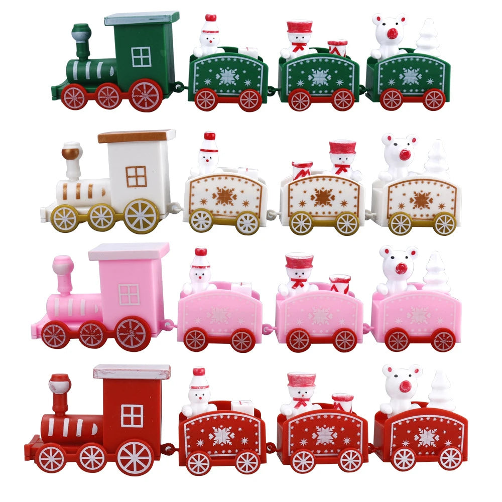 Merry Christmas Train Ornament Christmas Decoration for Home 2024 New Year Decoration 2023 Xmas Cake Decor Festoon Navidad Party