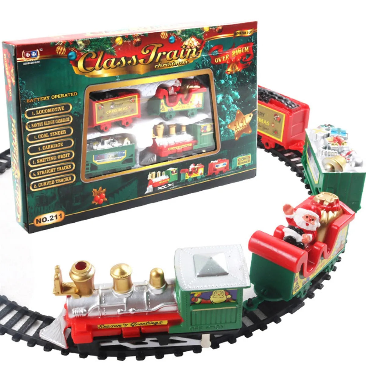 Christmas Train Toys Christmas Realistic Electric Train Set Toys Safe For Kids Gift And Party Home Xmas Tree Decoration
