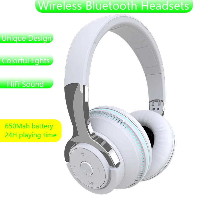 Bluetooth Headphone Wireless Earphone H2 Max Headsets Foldable Shock Bass Stereo Earbuds Support TF FM For Xiaomi iPhone Airpids