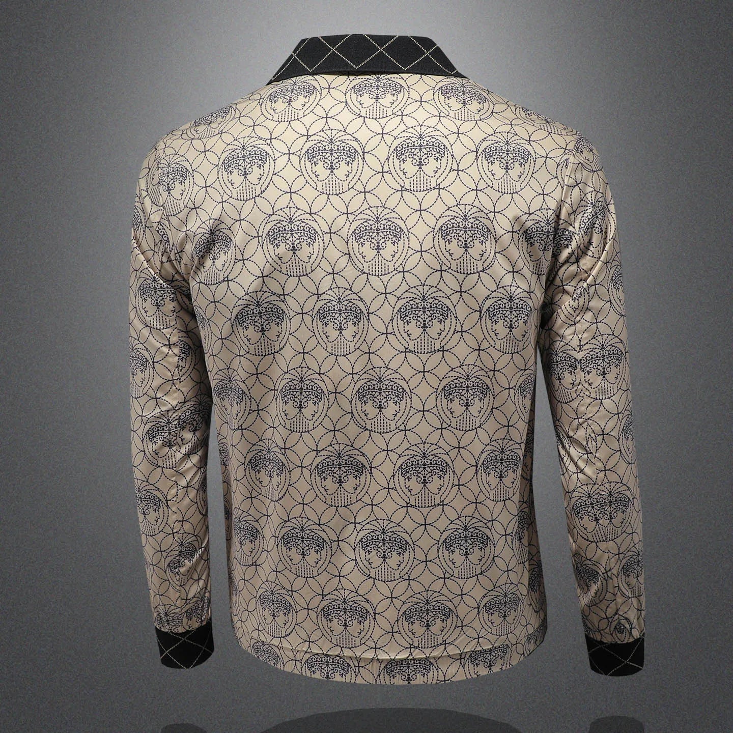 High Quality Printed Jacket for Men Autumn Winter Luxury Casual Business Lapel Jacket Social Streetwear Windbreaker Coat 5XL