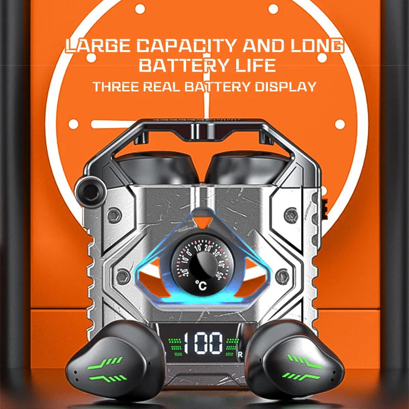 Creative Noise Reduction Electric Technology Mecha Wind Ultra-Long Standby Game Dual-Mode Headset H9 Bluetooth Wireless Headset