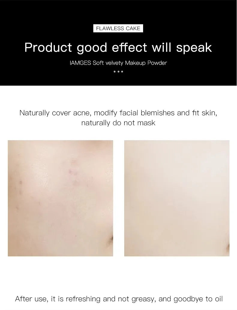 3 Colors Make Up Face Powder Brighten Oil-control Waterproof Nude Makeup Pressed Powder Foundation Makeup Base Cosmetics