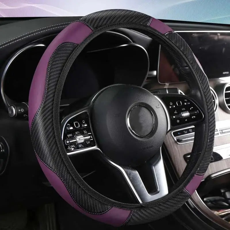 Non-inner-ring Automobile Steering Wheel Cover Leather Four Seasons for Spring Summer Autumn Winter for Men and Women