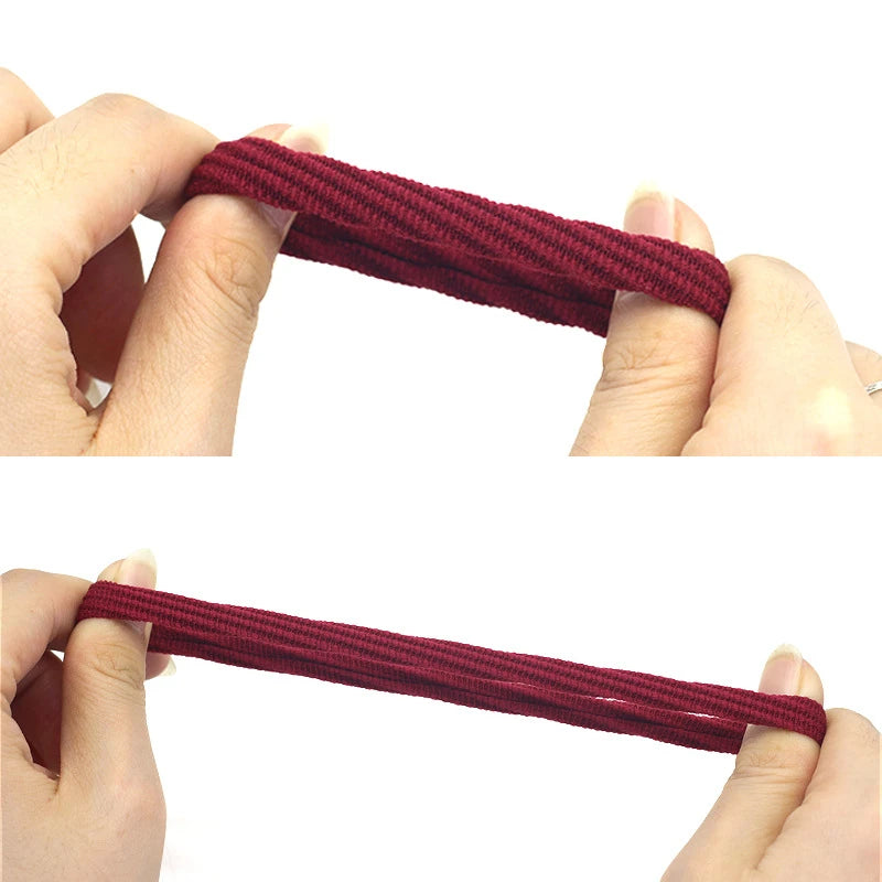 20PCS High Elasticity Fashion Hair Rope High Elasticity Jacquard Pattern Hair Ring Fashion Women's Headband Hair Accessories
