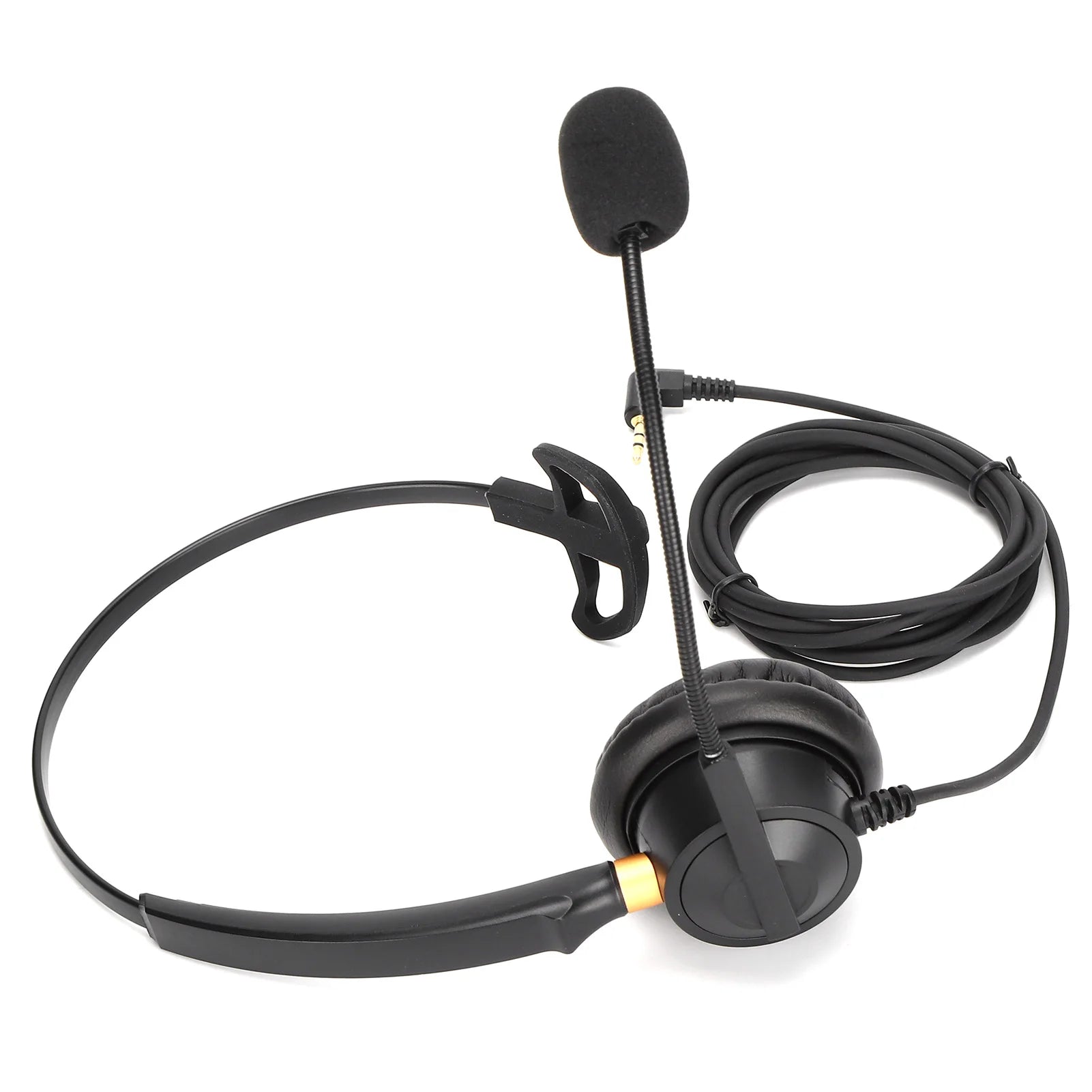 H600‑2.5 Telephone Headset 2.5mm Single Ear Customer Service Headphone with Noise Reduction Microphone 2.5mm Telephone Headset