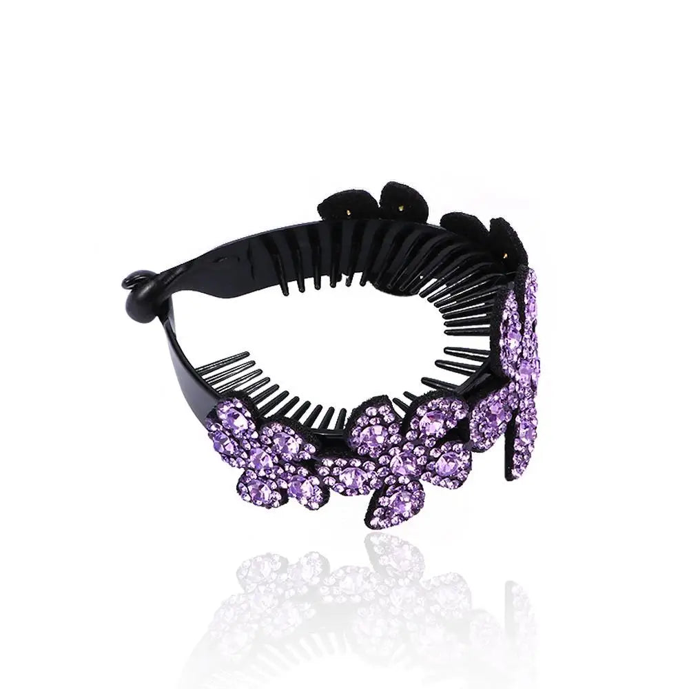 Accessories Rhinestone Floral Hair Accessories Women Twistclip Hairclaw Barrettes Hair Pins Headwear