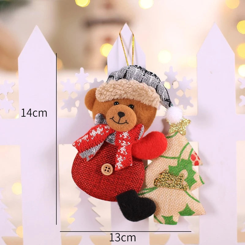 New Year 2022 Christmas Tree Decorations Cute Dolls Pendant Navidad 2021 Home Decor Christmas Tree Ornaments Xmas Gift