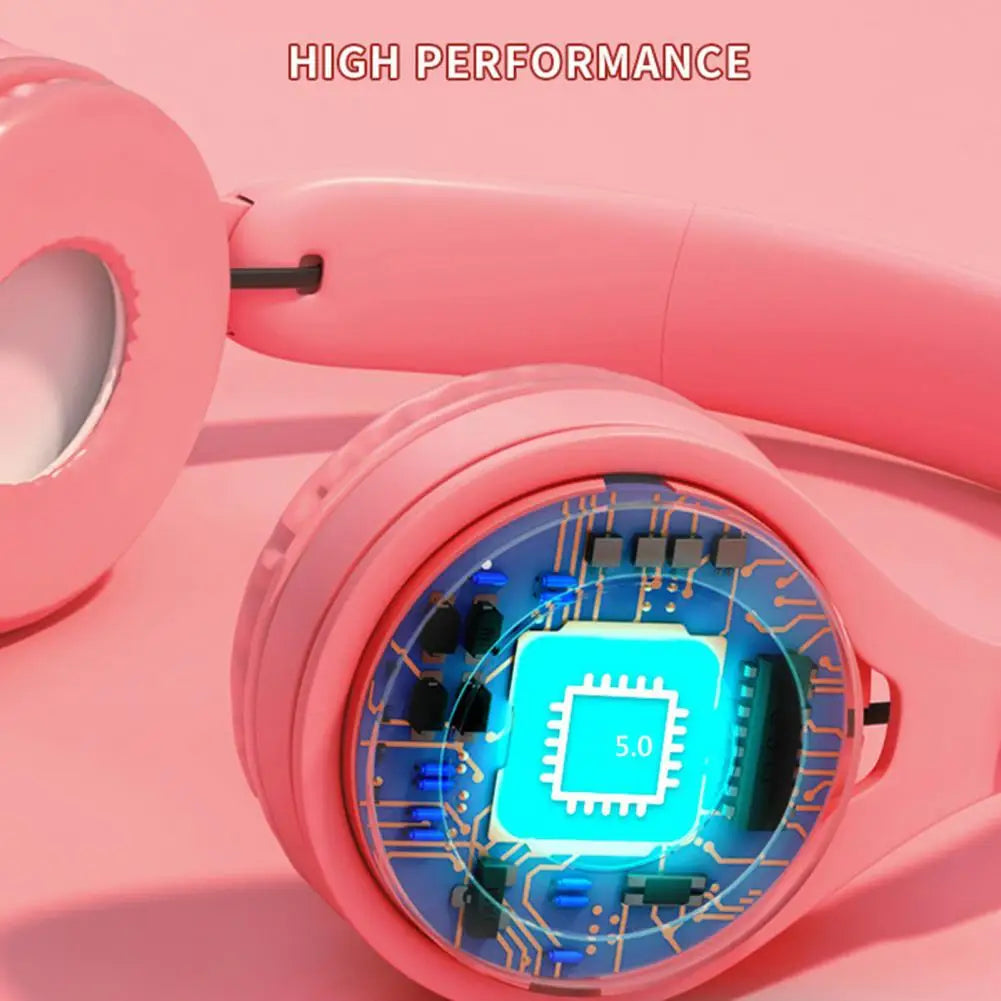 Headphones Kids Wireless Bluetooth Earphones Stereo Foldable Helmets Gaming Headsets Over-ear Headphones for Android ios