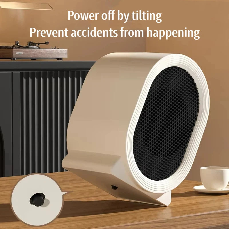 Xiaomi MIJIA Portable Desktop Electric Heater for Home and Office, Mini Warm Air Fan for Desk Use Foot Warmer for Cozy Comfort