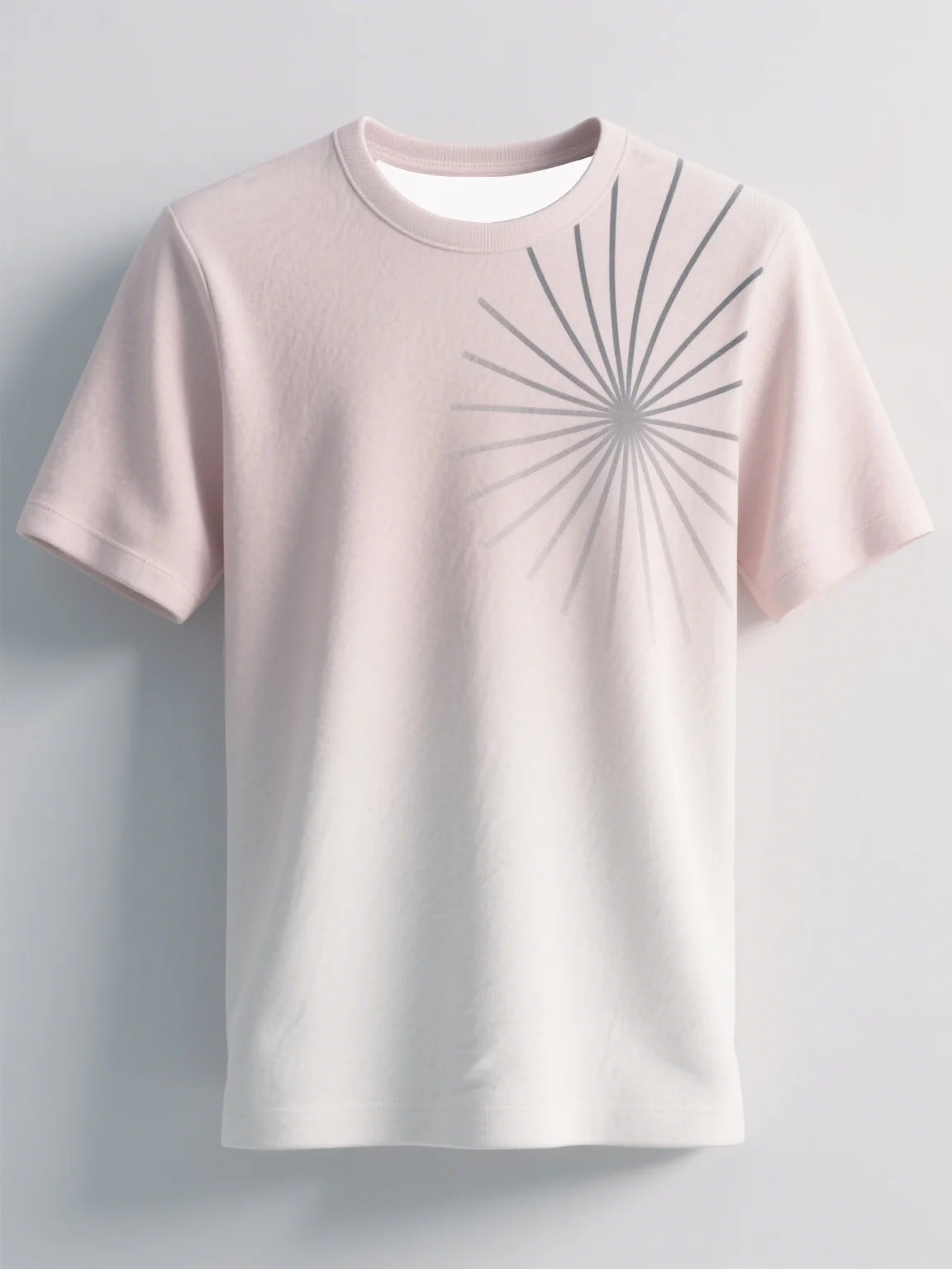 Men's T-Shirt Featuring Minimalist Look and Smooth Gradient Color Perfect for Daily Outfits Casual Meetings and Simple Fashion