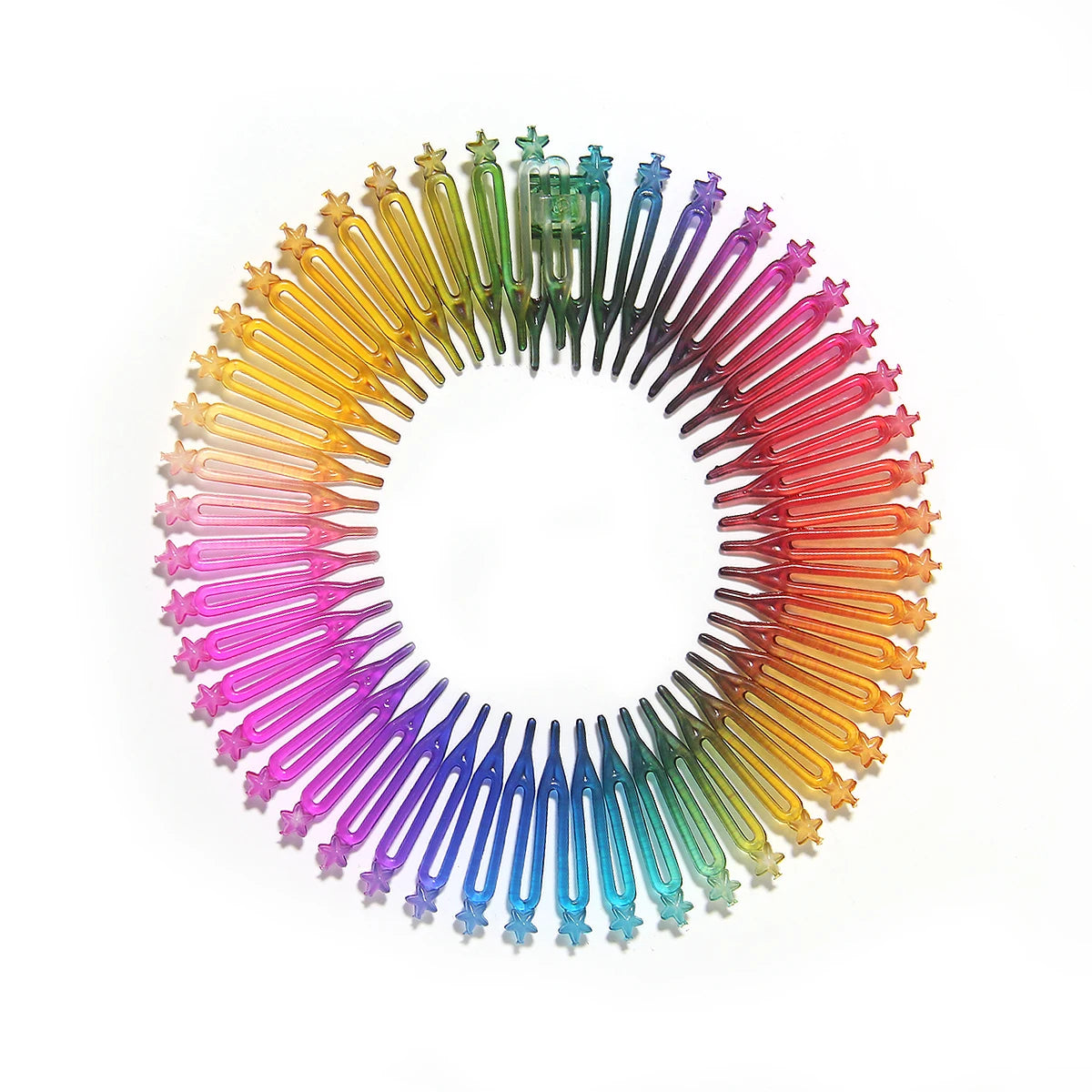 Women Plastic Full Circle Stretch Flexible Comb Teeth Headband Hair Band Clip Face Wash Fixed Hair Accessories