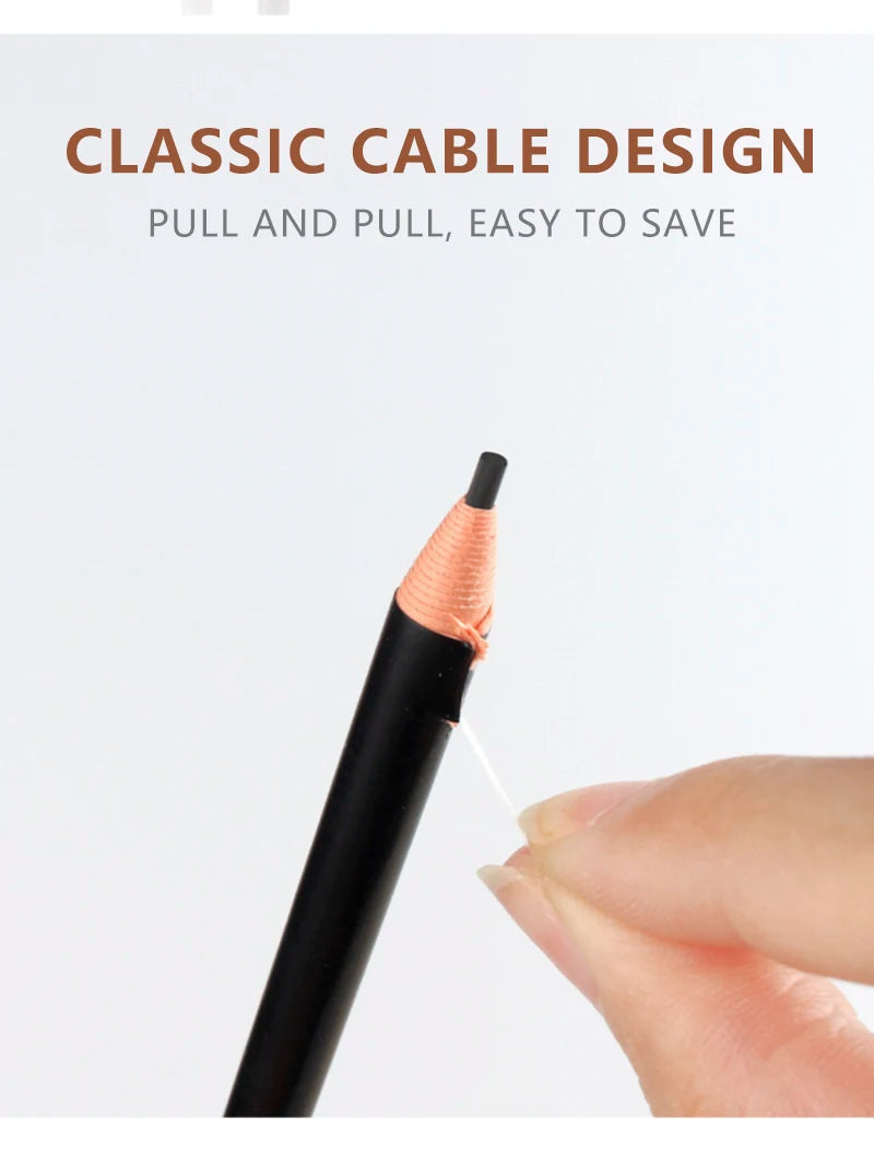 1PC Eyebrow Pencil Tattoo Waterproof Eye Brow Pencil Tint Makeup Cosmetics 6 Colors Microblading Long Lasting Eyebrow Pen