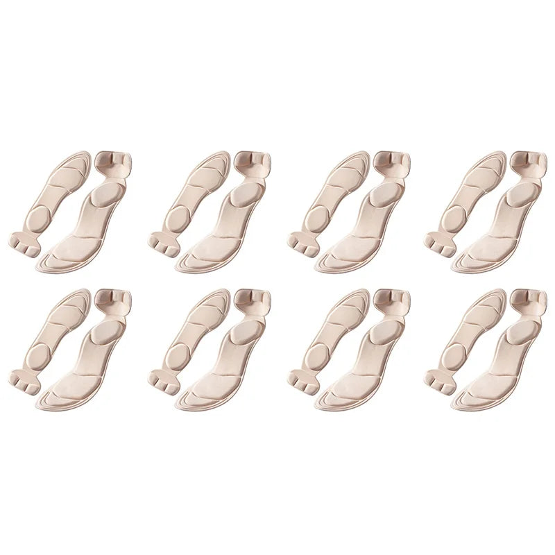 Memory Foam Insoles Women High-heel Shoes Insoles Anti-slip Cutable Insole Comfort Breathable Heel Protection Massage Shoe Pads