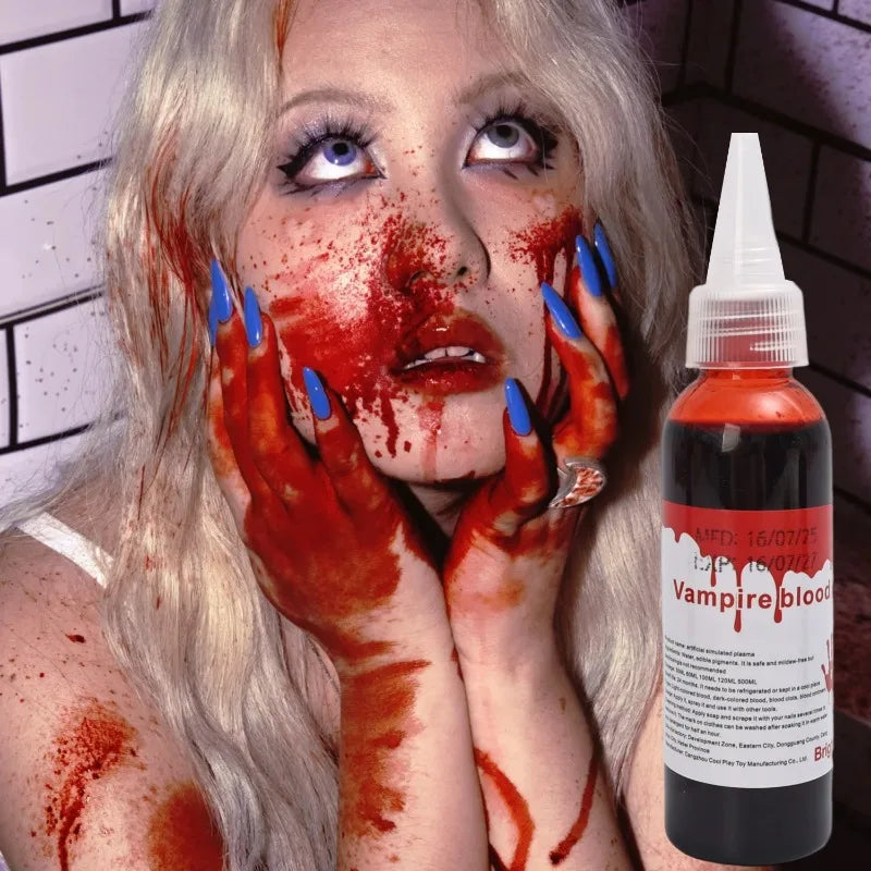 Halloween Fake Makeup Blood DIY Cosplay Prank Emulation Props Person Plasma Horror Festival Party Decorations 30/60/100/200ML
