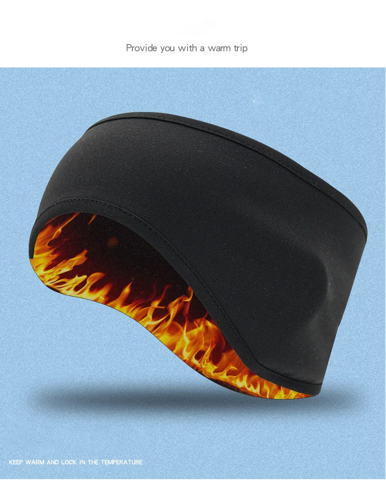 Winter Headbands for Hair Woman Men Outdoor Fleece Ear Protection Hair Bands Sports Cycling Warm Forehead Cover Hair Accessories