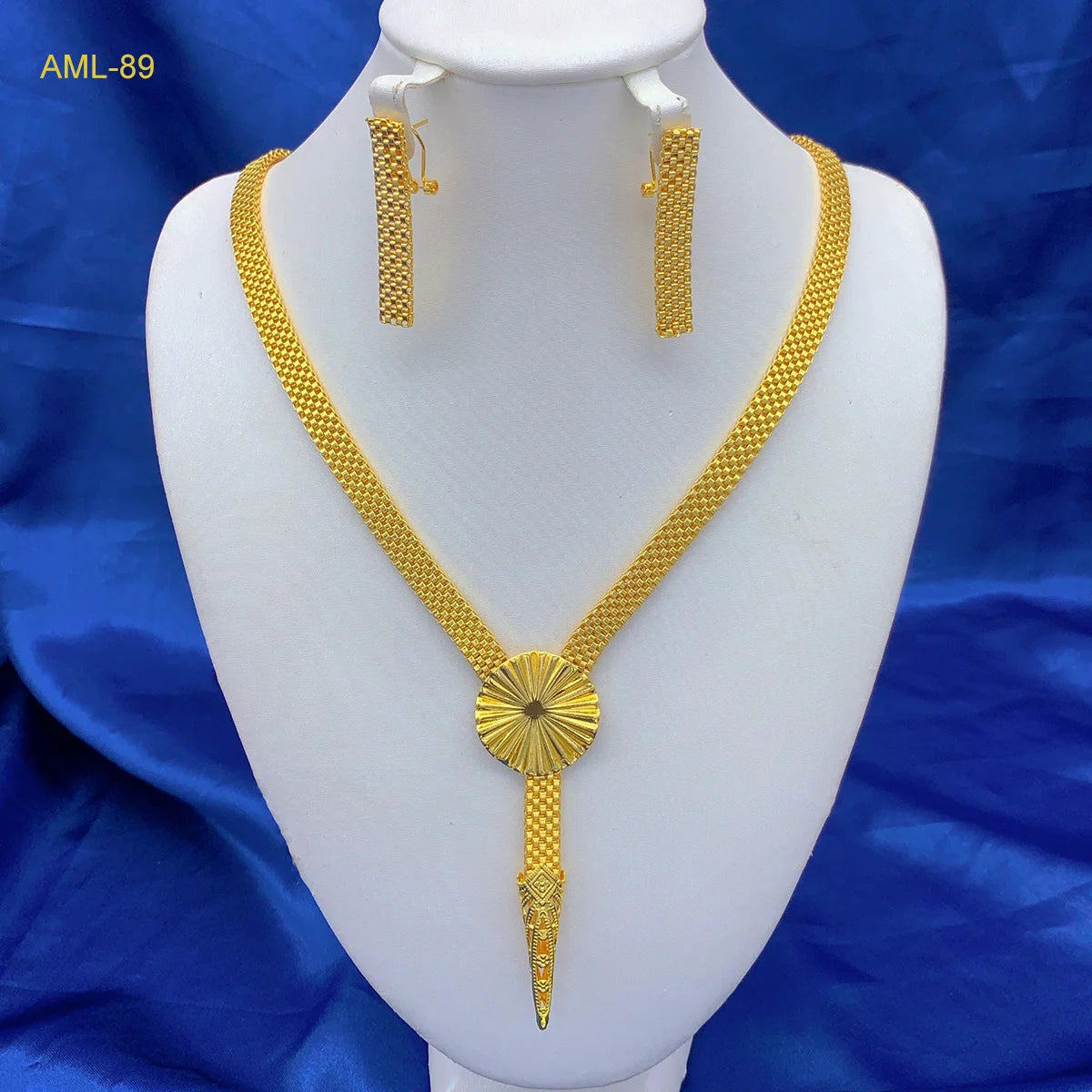 Dubai Designer Necklace Earrings Jewelry Set For Women Gold Plated Nigeria Indian African Bridal Wedding Party Gift Jewellery