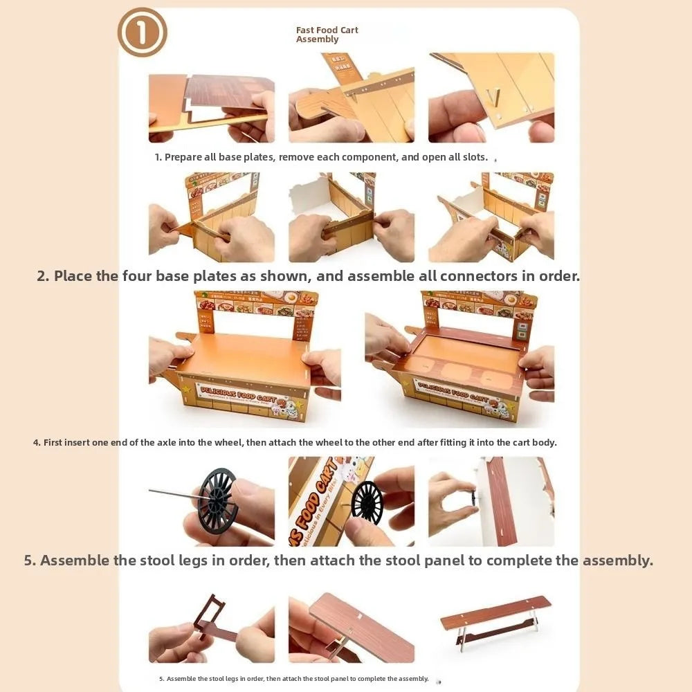 3D Pretend Play Kitchen Toys DIY Creative Cooking Interactive Toys Funny Reusable Mini Fast Food Model Toy Toddlers Girls Boys