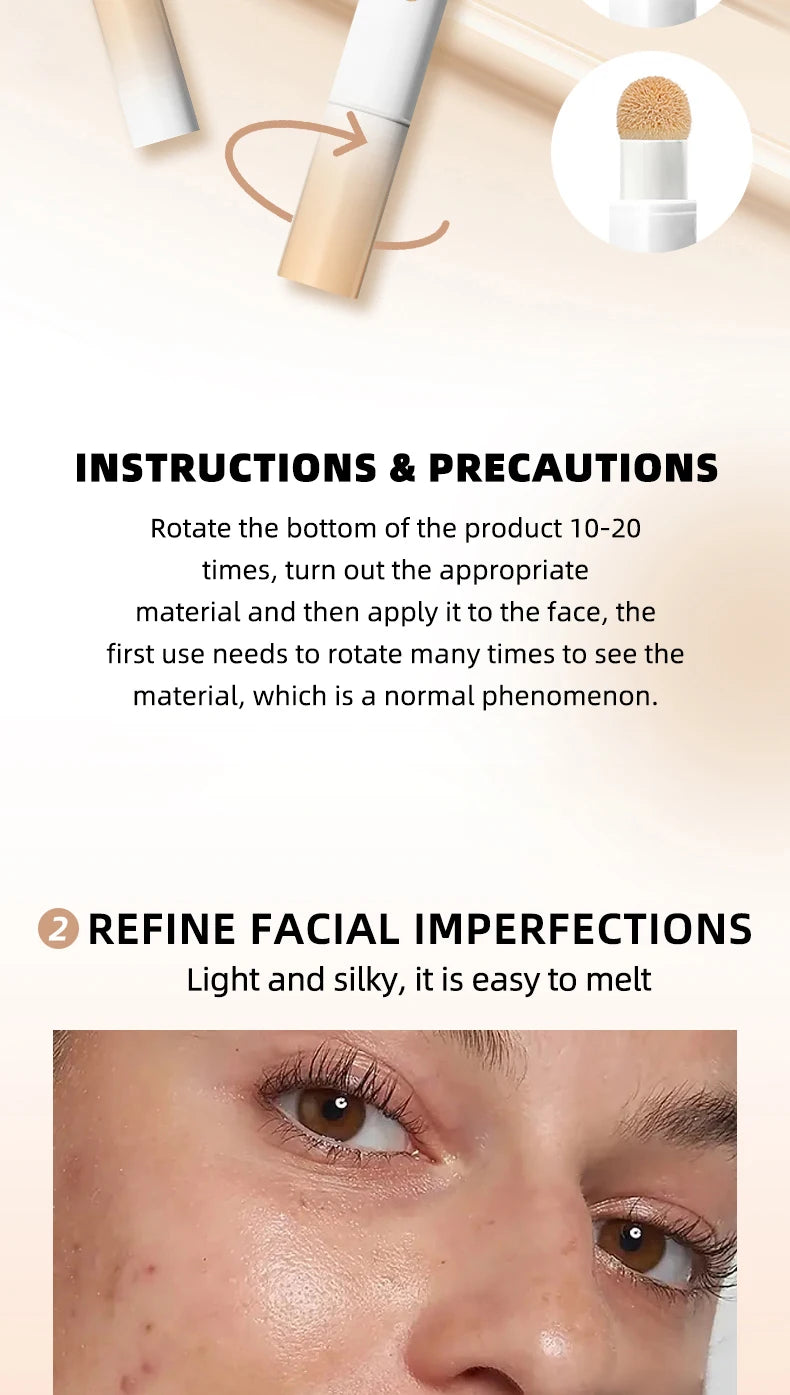 Clear, moisturizing, waterproof concealer, medium coverage, natural makeup effect, and create a natural foundation