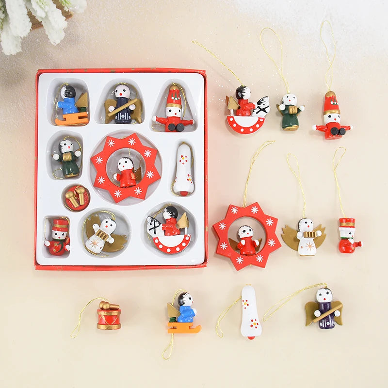 Christmas Wooden Train Merry Christmas party Decorations Home Desktop Ornament Xmas Navidad Noel Kids Gift New Year 2025 Gifts
