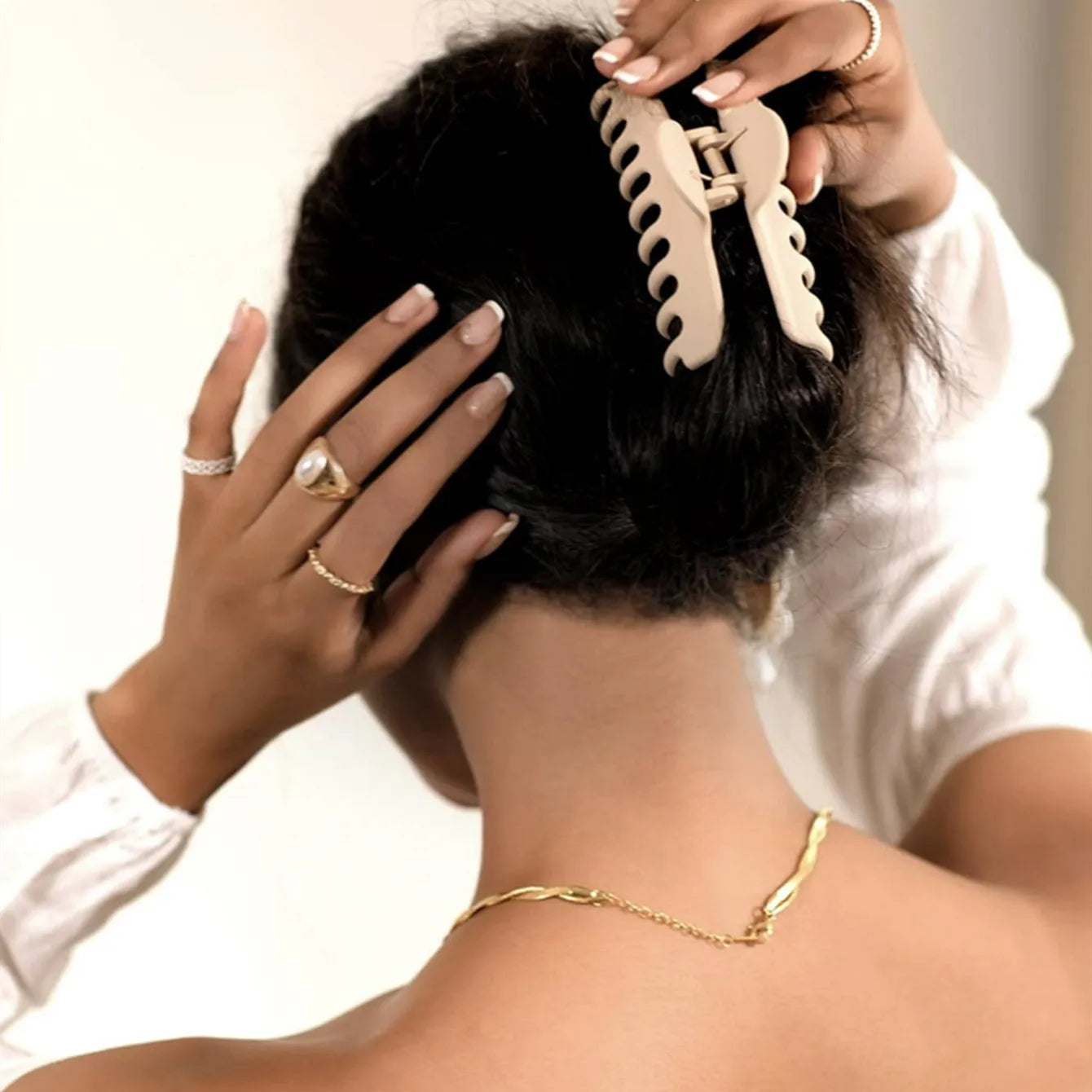 1 Set Hair Accessories for Woman Set Seamless Ponytail Holders Variety Hair Clips Hair Scrunchies HairBands Scrunchy Hair Ties F