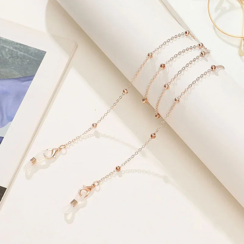 Fashion Glasses Beaded Glasses Chain For Women Summer Daisy Flower Beads Hangs Mask Strap Handmade Necklace Sunglasses Lanyard