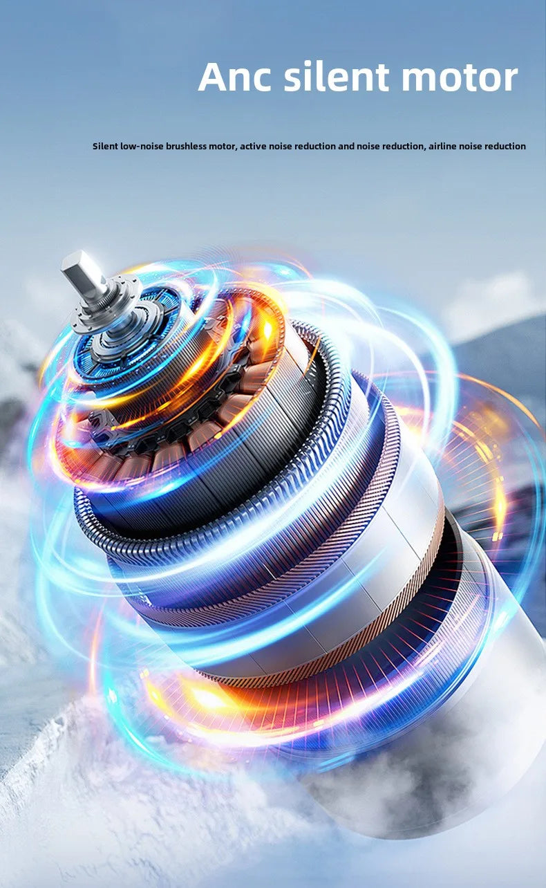 Ice compress high-speed cooling fan handheld fans USB Rechargeable portable mini fan LED Digital Display, Travel,Camping,Outdoor