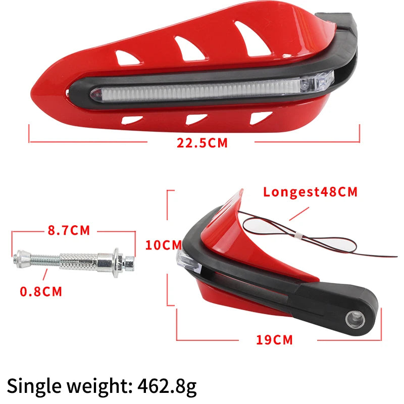 Motorcycle Handguards with LED Lights Motorbike Accessories Modification Protective Gear for ATV Bike Off Road Motocross ﻿