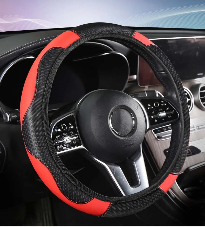 Non-inner-ring Automobile Steering Wheel Cover Leather Four Seasons for Spring Summer Autumn Winter for Men and Women