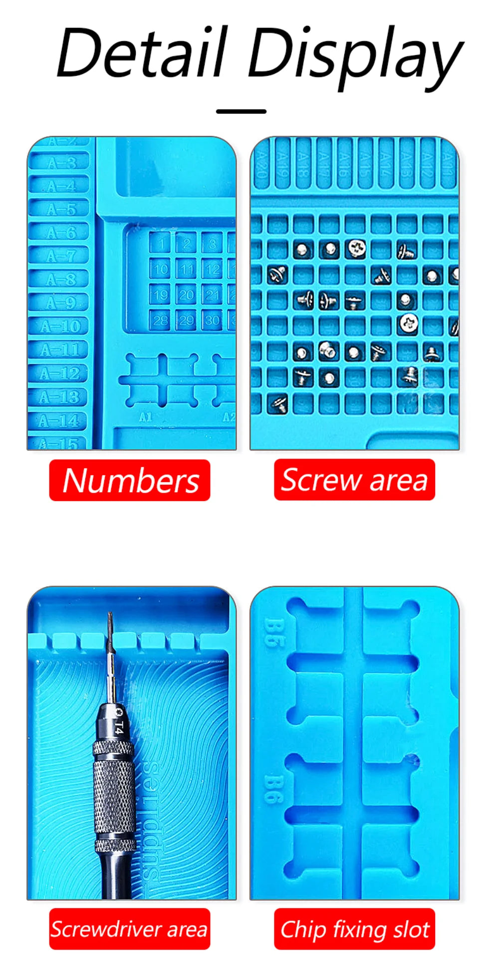 Soldering Station Mat Silicone Work Mat Heat Resistant 932°F Anti-Static Magnetic Mat for Electronic Phone Laptop Watch Repair