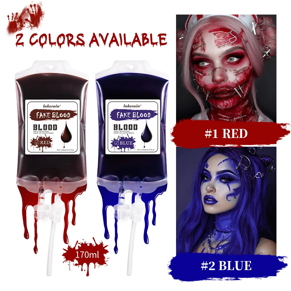 Halloween Blood Makeup Realistic Washable Fake Blood for Zombie Monster Clothes Body Paint Halloween Makeup