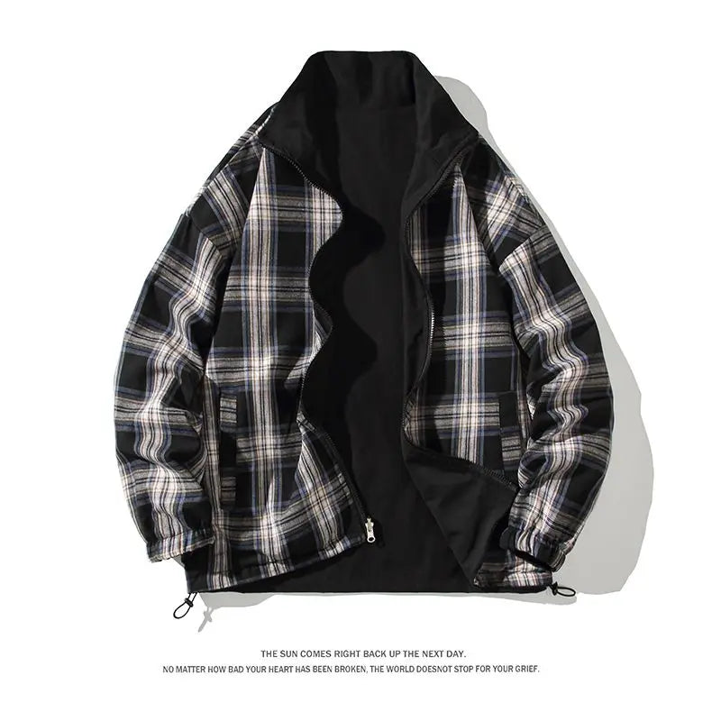 Bomber Jackets Women American Retro Chic High Street Casual Coats Reversible Turn-down Collar Fashion Newly Autumn Simple Loose