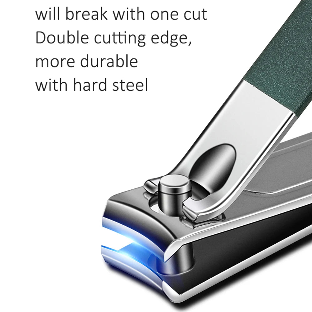 Ouriner 6-18Pcs Portable Manicure Sets Pedicure Kits Bright Black Nail Clipper Set Personal Care Tools Eyebrow Scissors