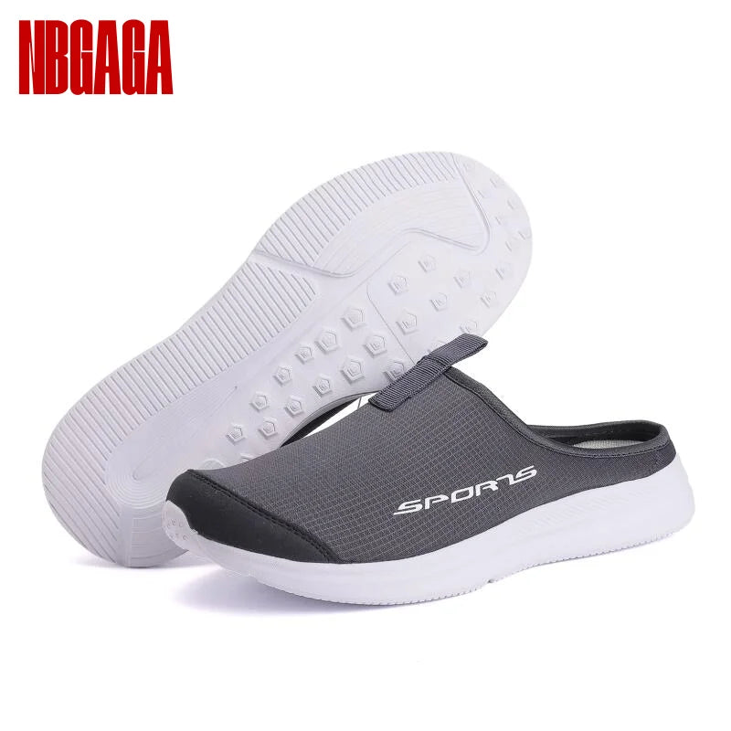 Men Half Slippers Casual Sneakers Soft Sole Support Shoes Lightweight Comfortable Breathable Outdoor Sports Skateboarding Shoes