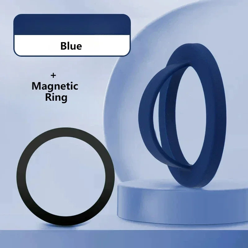 Magnetic Phone Ring Holder Grip Attachment Removable Magnetic Phone Ring Waterproof Liquid Silicone for iPhone & Android Cases