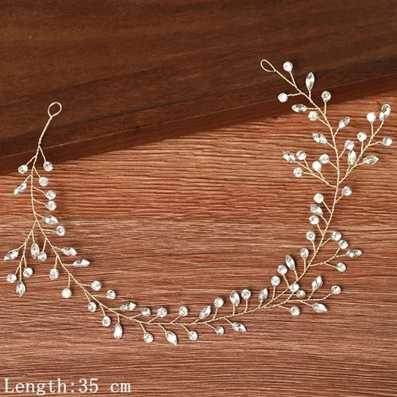 Women Headbands Hair Jewelry Wedding Hair Accessories For Women Pearl Rhinestone Headband Bride Tiara Hairbands Accessories