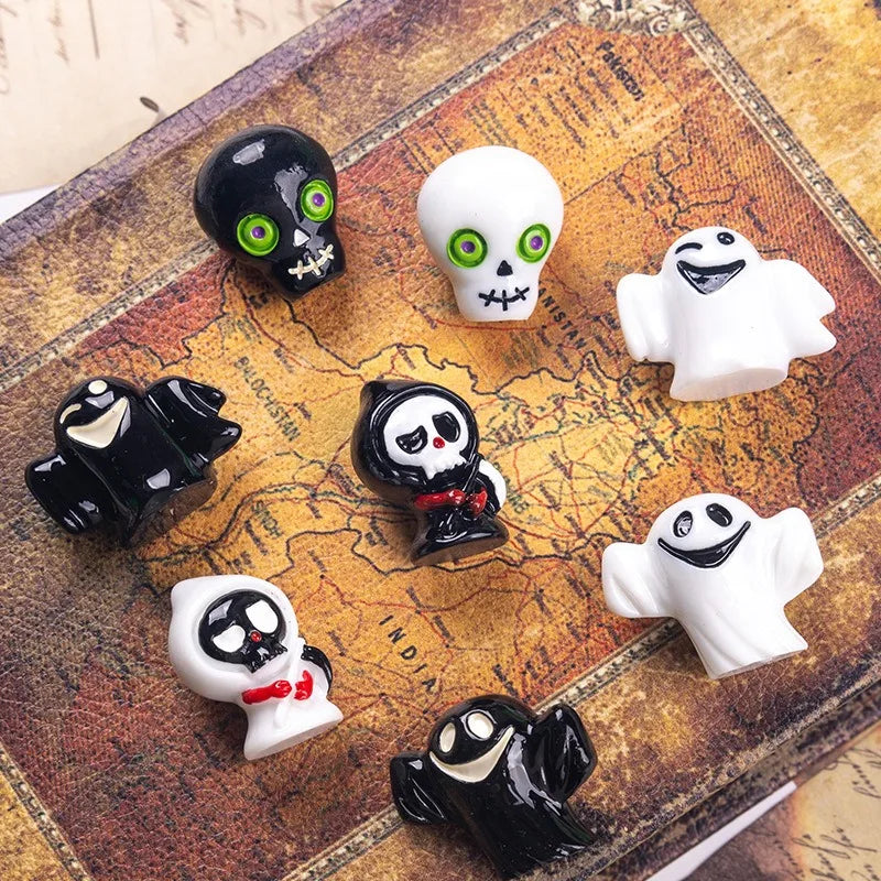 Halloween Ghost Skeleton Small Ornament Desktop Decoration Mini Crafts Miniatures Home Room Tablektop Decoration Figurines