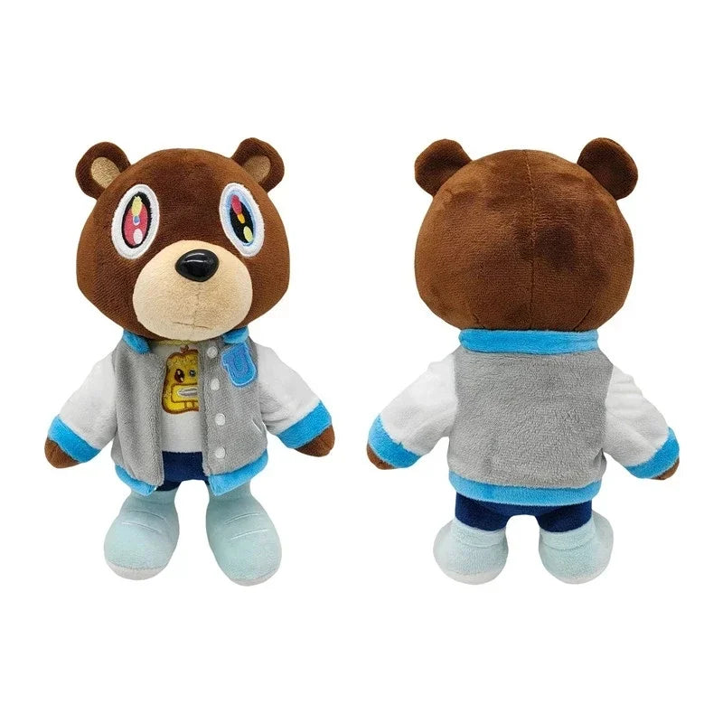 Kawaii Kanye Dropout Bear Teddy Bear Plush Toys Kanye West Graduation Soft Stuffed Home Room Decor Dolls for Kid Birthday Gift