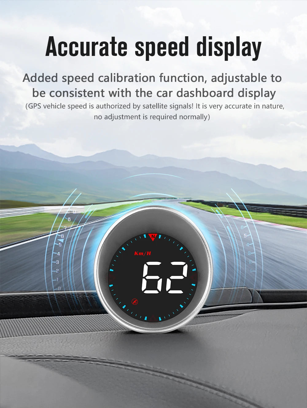 G5 GPS Car Head Up Display Auto Hud Smart System Tachometer Digital Speed Mileage Meter For All Car Universal Compass Projector