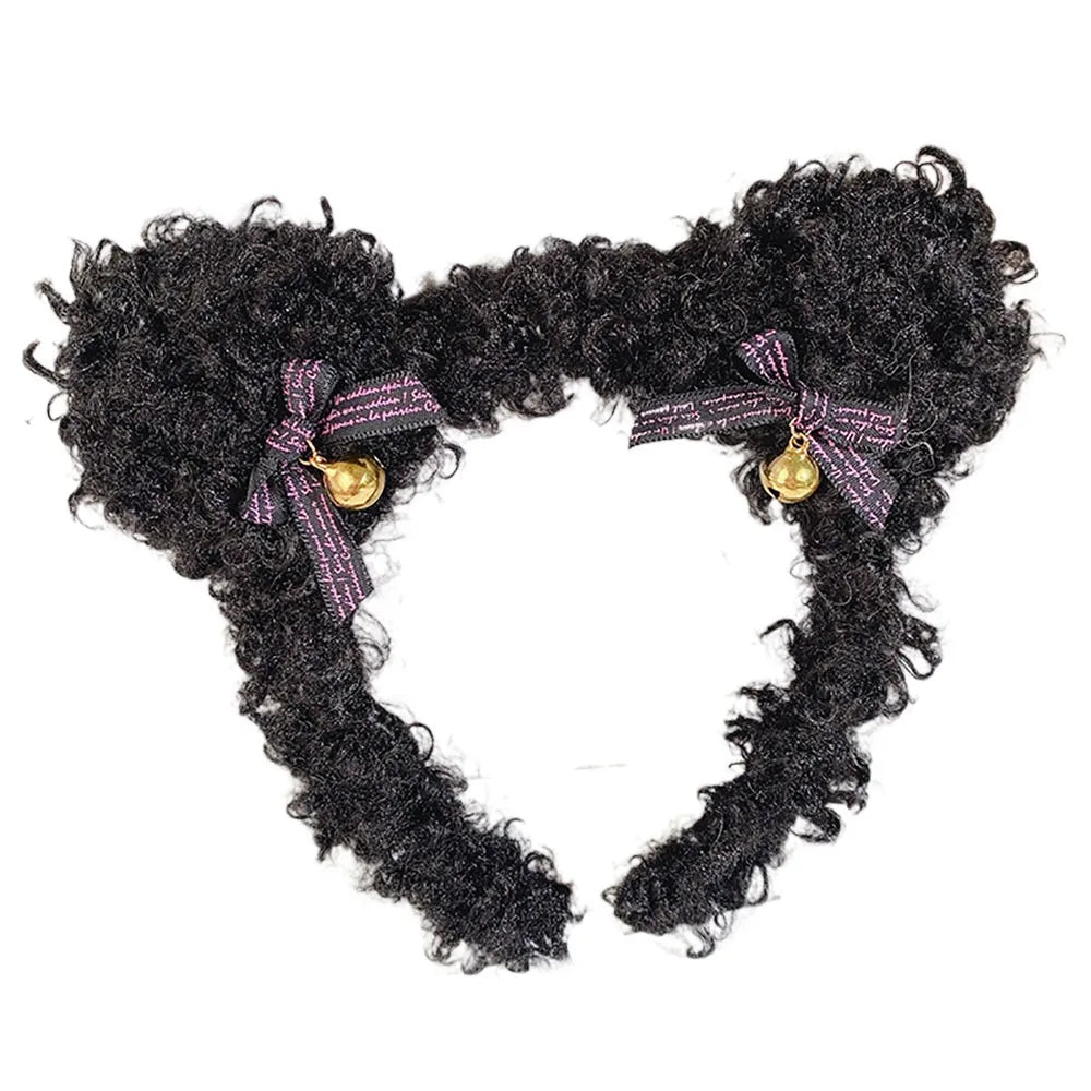 Women Lady Girl Party Stage Headgear Plush Bear Headband Hair Accessories Headdress Hair Hoop Hair Clip Cute Hairband