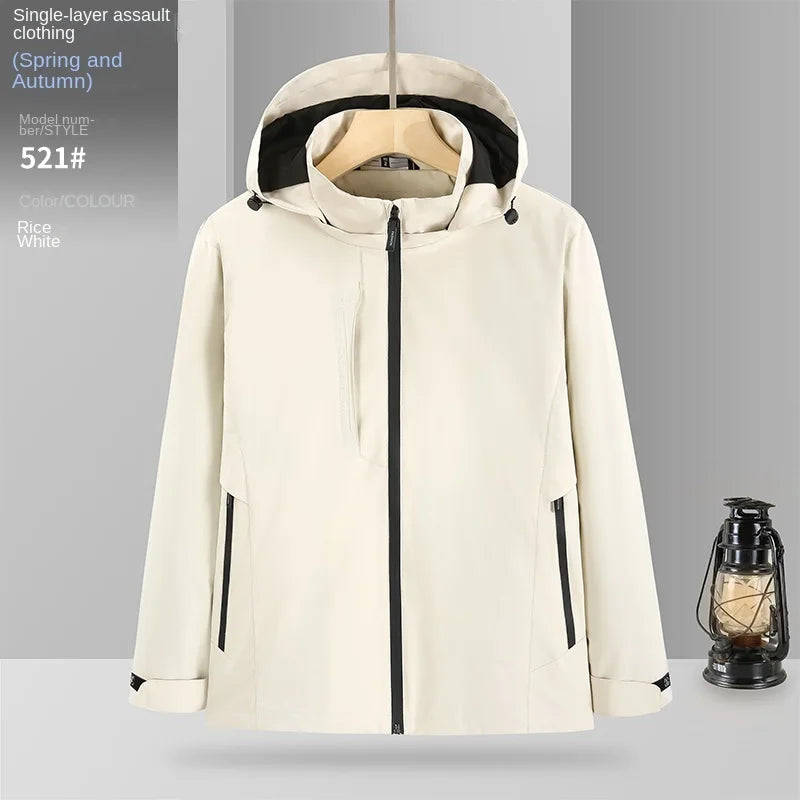 Man Jackets Mens Coats Man Trench Coat Autumn 2025 New Windproof Waterproof Hooded Outdoor Coat For Men And Women Couple