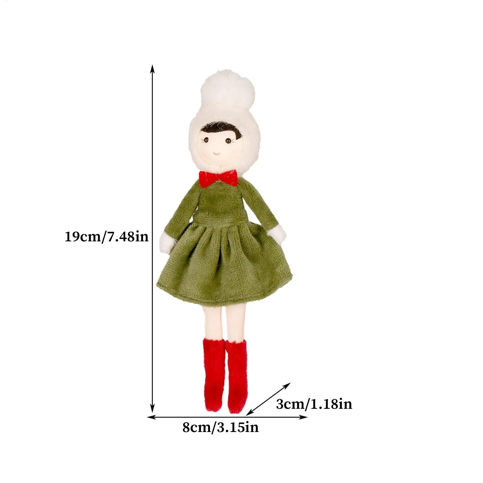 Christmas Tree Ornaments Christmas Tree Plush Pendant Toys Ornaments Cute Decor for Wreath Shelf Table Fireplace Window Entryway