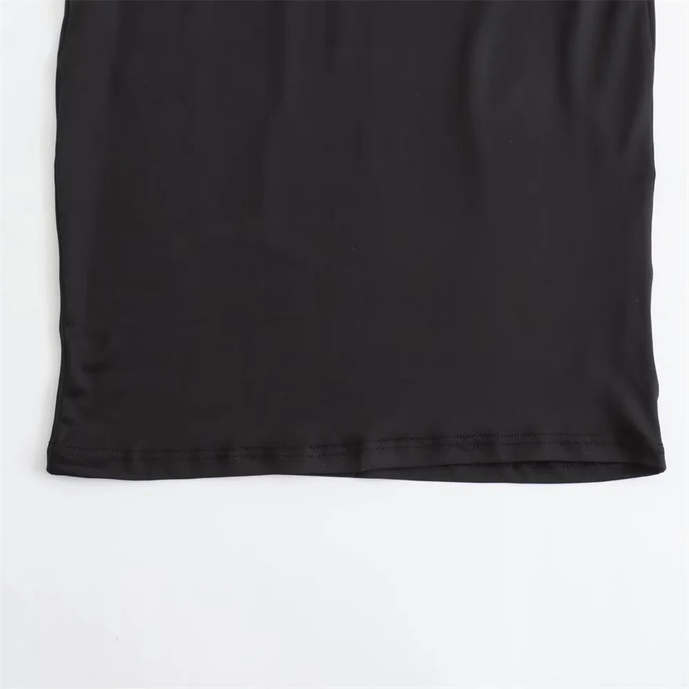 Autumn and winter new women's clothing style, Western style, slim fit, asymmetrical design, solid color long sleeved dress