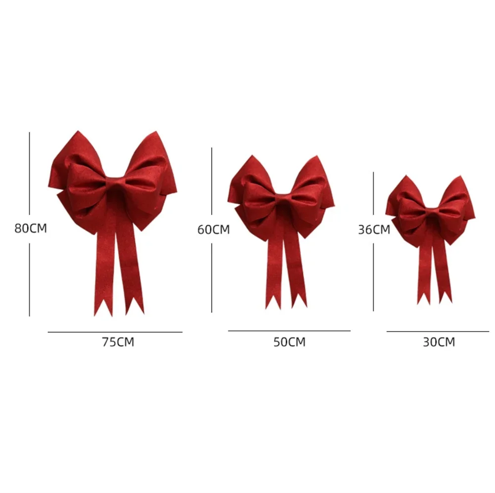 Red Christmas Tree Decoration Big Bow EVA Shop Display Wedding Arch Decor Birthday Party Prop Festivity Occasion DIY Material