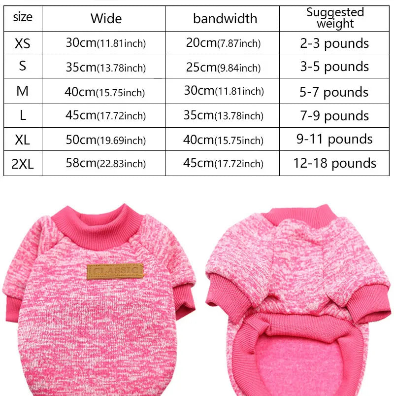 Pet Accessories Winter Dog Clothes for Small Dogs Warm Dogs Coat Pullover Clothing SweatshirtsCasual Dog Cat Clothing Pet Access