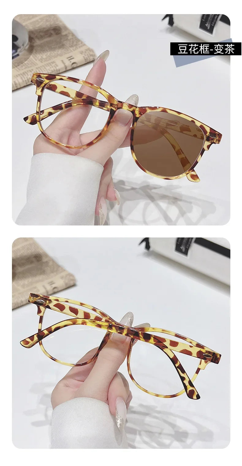 2025 Brand New Sunglasses for Men Women Photochromic Lenses Korean Style Trendy Eyewear Summer Outdoor Beach Sun Glasses