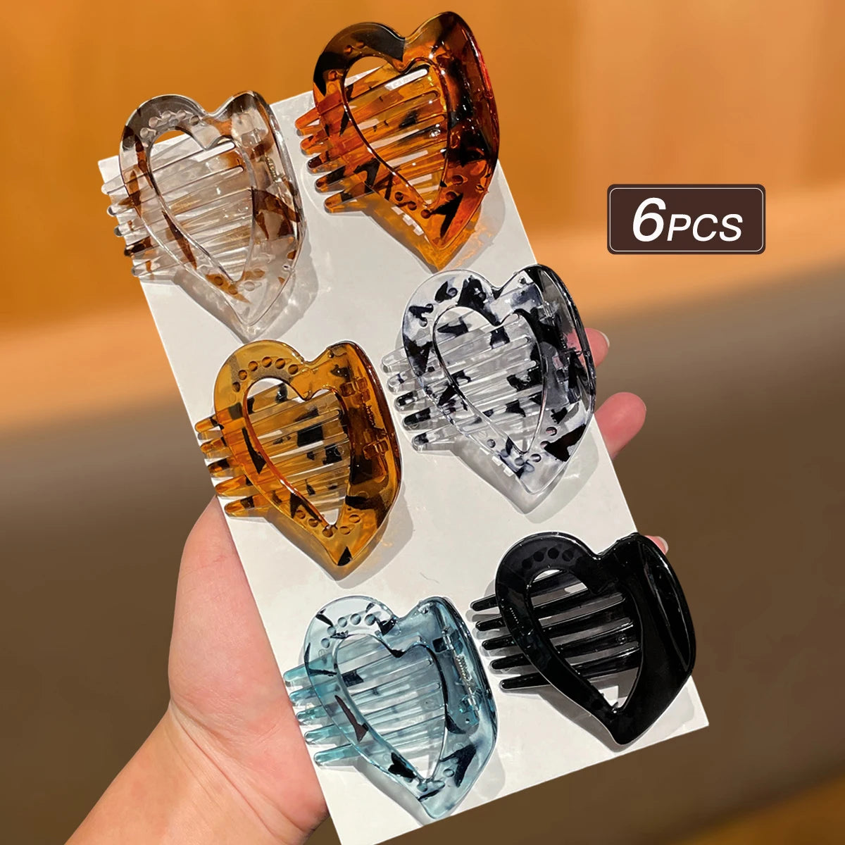 6pcs Fashionable Retro Leopard Print Hair Accessories Clip for Women Daily Use Ladies Gift Recommendation