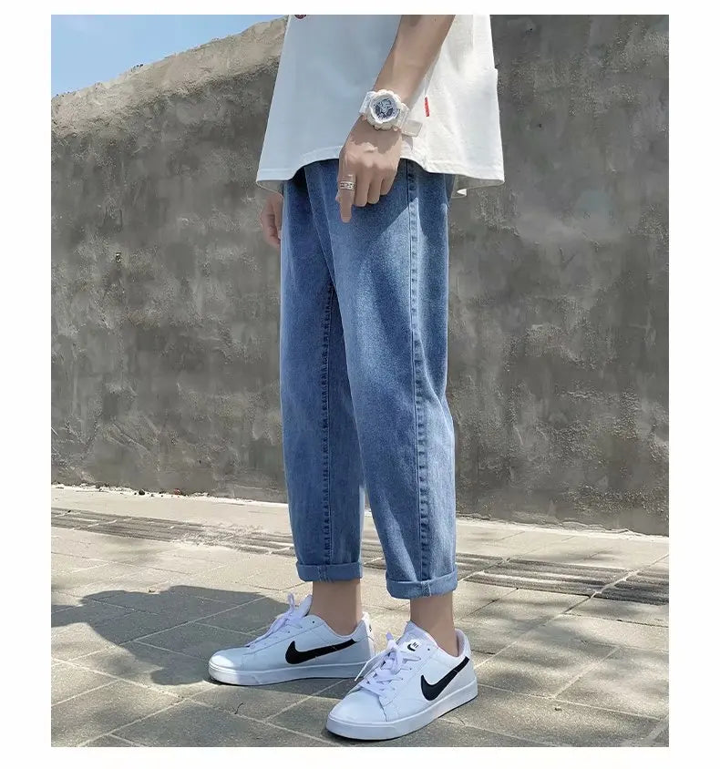 Men Jeans Male Trousers Simple Design High Quality Students Daily Casual Straight Denim Pants jeans for men clothing y2k jeans